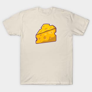 Cheese Cartoon Illustration T-Shirt